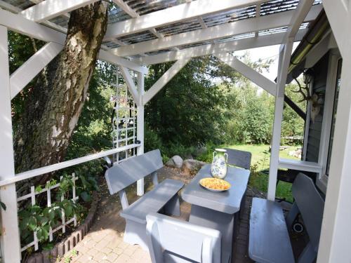 Balkons/terase, Comfortable holiday homes with a beautiful garden in Karłowo