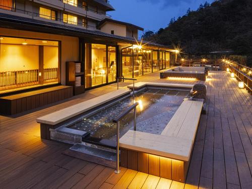 Hot spring bath, Hotel Okada in Hakone
