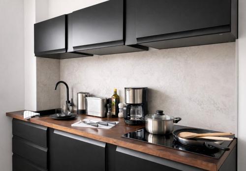 Konyha, Stilvolles Studio für bis zu 6 Gäste - Balkon & Parkplatz (Stilvolles Studio fur bis zu 6 Gaste - Balkon & Parkplatz) in Starnberg