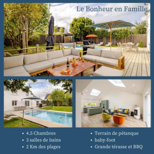 Maison de famille piscine chauffée - 2km des plages - Plessix-Balisson