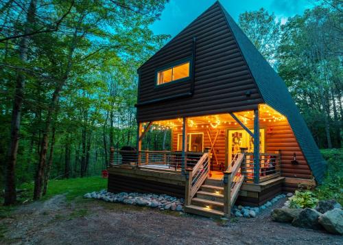 Faciliteter, Cabin w Hot tub, 24 acres, 30 min to Gore, MtnView in Hague