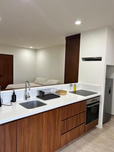Modern studio in a waterfront building in Cozumel Vízpart
