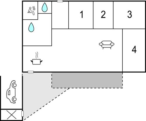 Floor plans, Four-Bedroom Holiday Home In Hemmet in Falen