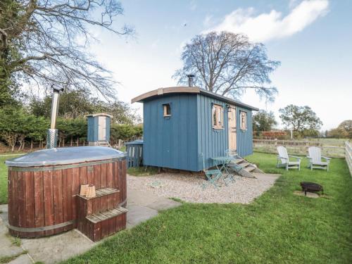 A szálláshely kívülről, Honeysuckle Hut, Potto Grange Farm in Potto