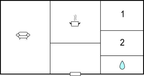 Stāva plāns, 2 Bedroom Beautiful Home In Gamleby in Lofta