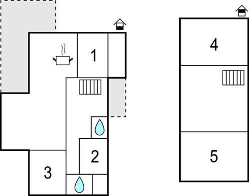 Denah lantai, Amazing Home In Sjusjøen With Sauna in Sjusjoen