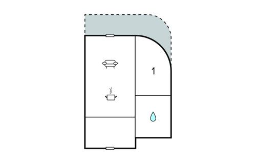 Floor plans, 1 Bedroom Cozy Apartment In Aarhus C in Aarhus