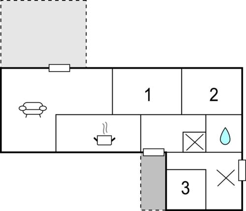 Floor plans, 3 Bedroom Cozy Home In Sydals in Traenge