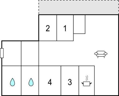 Denah lantai, 4 Bedroom Nice Home In Sjusjøen in Sjusjoen