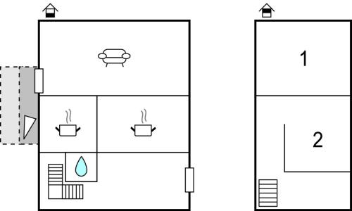 Stāva plāns, Two-Bedroom Holiday Home In Tving in Tving