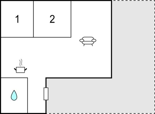 Floor plans, 2 Bedroom Lovely Home In Kalmar in Kalmar City Center