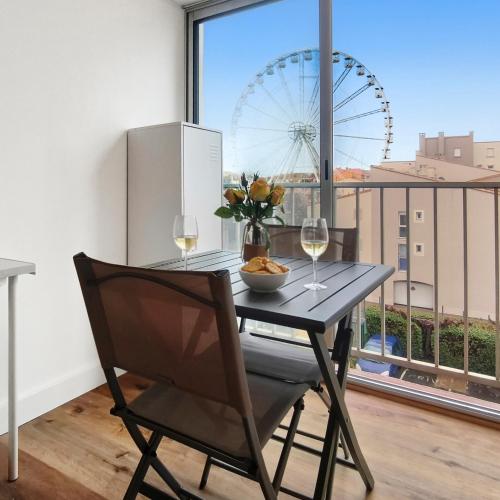 T2 moderne & lumineux, parking privé au Cap d'Agde