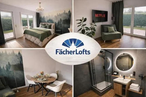 Fächerlofts Black Forest Terrasse 40qm Studio WLAN - Messe Karlsruhe in Durmersheim, Deutschland