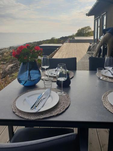 Viesnīcas āriene, Coastal Cabin With Ocean View On Lepsøya in Vigra