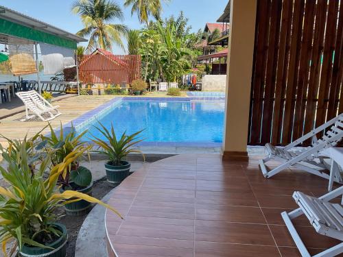 Uima-allas, Pan Guesthouse in Muang Khong