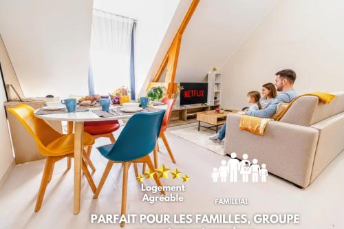 Les bonn'apparts sur seine - La spacieuse - Famillial 6pers - Parking – khách sạn tại Mantes-la-Jolie