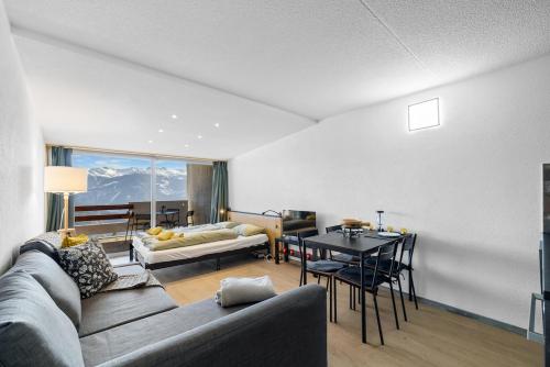 Studio avec balcon & vue dégagée, Anzère centre in Anzère, Schweiz