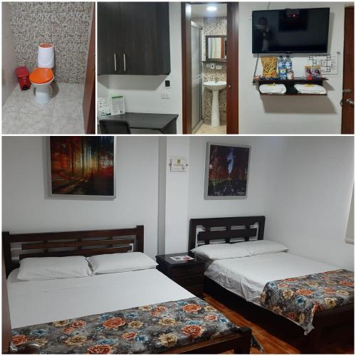 2 double beds