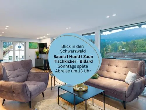 Waldklang Refugium Schwarzwald - eingezäunt - Außen-Sauna - Tischkicker - Billard in Alpirsbach, Deutschland
