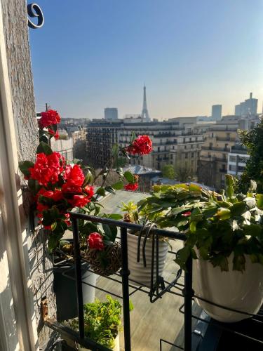 Petite Attique - avec vue sur la tour Eiffel