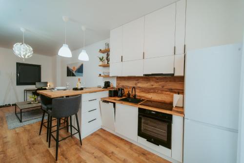 廚房, Riverline Apartman in 奧多爾黑塞庫耶斯克