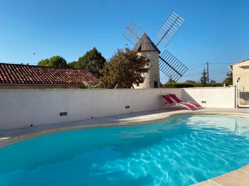 Les Curies - ludogîte, gîte et moulin avec piscine - Berganty