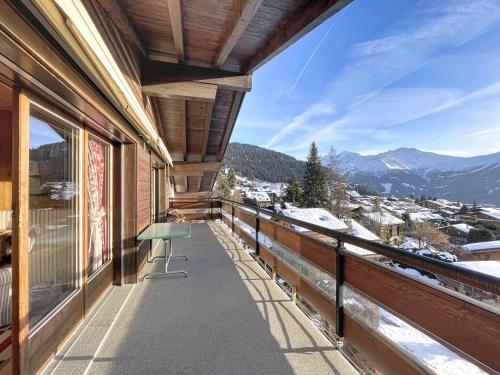 Balcony/terrace, Apartment La Lune de la Neige in Bagnes