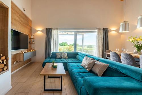 Skupni salon/TV območje, Villa Descansa ZadarVillas in Dračevac Ninski
