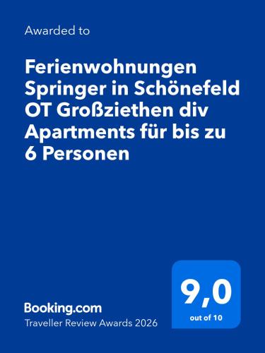 Ferienwohnungen Springer in Schönefeld OT Großziethen div Apartments für bis zu 6 Personen in Schönefeld, Deutschland