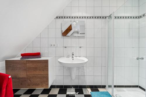 Bathroom, Ferienwohnung Friesenhus Fernsicht in Busumer Deichhausen