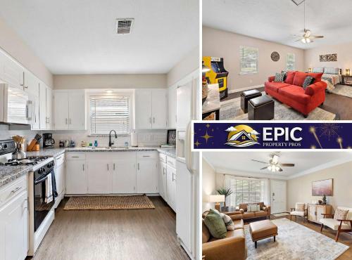 with Arcade and Covered Patio Sleep 9 in this 4 Bedroom 2 Bath Home 5 star host Deer Park TX in Deer Park