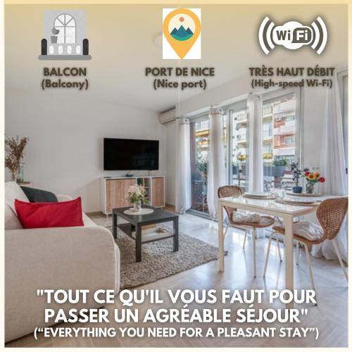 Le Balcon d'Azur - proche Port et gare Nice Riquier