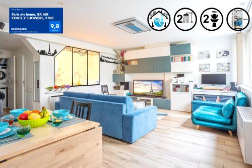 Paris my home, GF, AIR COND, 2 SHOWERS, 2 WC