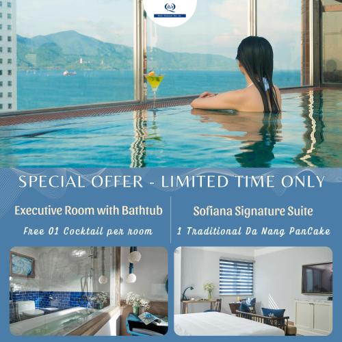 Sofiana My Khe Hotel & Spa - Rooftop Pool Bar- Free 01 Draught Beer and 20-minute Spa per Room