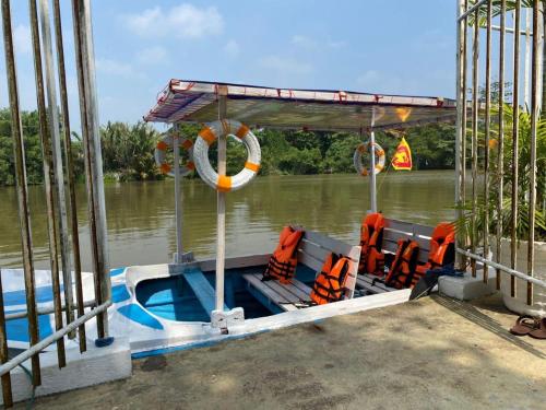 Southern Crocodile - River Safari and on boat fish therapy in matara nilwala river - image 4