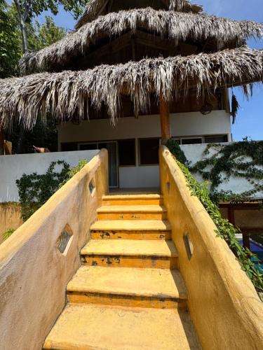 Refugio tropical con alberca, WIFI Starlink y vista al mar in San Agustinillo