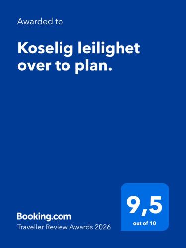 Koselig leilighet over to plan. 2