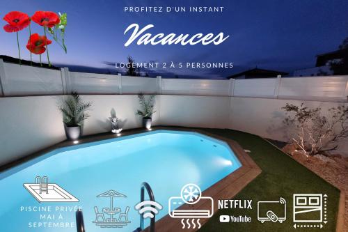 Magnifique logement indépendant "Les Coquelicots", terrasse proche des plages et Montpellier – khách sạn tại Fontcaude