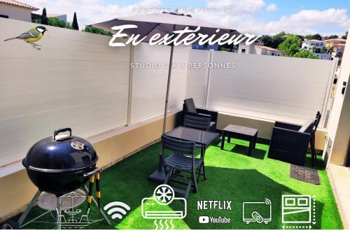 logement indépendant avec terrasse "Les Mésanges" – khách sạn tại Fontcaude