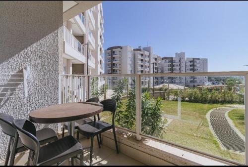 Balcony/terrace, Apartamento no Resort Lagoa Ecotowers in St. Lagoa Quente