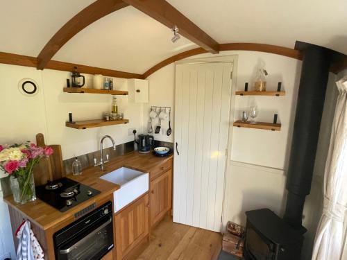Dartmoor Secluded Shepherds Hut at The Shrubbery, River Walkham, Horrabridge, Yelverton in 霍拉布里奇