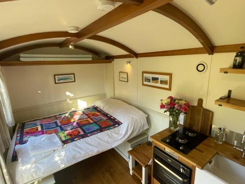 Dartmoor Secluded Shepherds Hut at The Shrubbery, River Walkham, Horrabridge, Yelverton in 霍拉布里奇