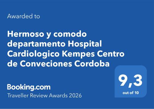 Hermoso y comodo departamento Hospital Cardiologico Kempes Centro de Conveciones Cordoba