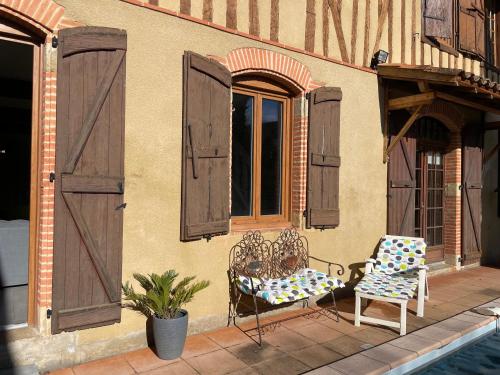 Balkons/terase, Guest House, Private Pool in L'Isle-en-Dodon