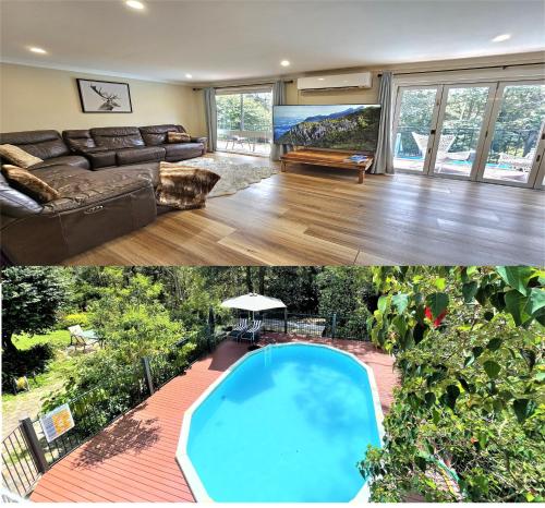 Luxury Mountain Retreat with Gym, Heated Private Pool & Bush Views – khách sạn tại Glenbrook