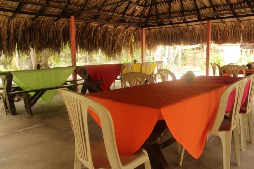 Restaurant, Eco Hotel Las Palmeras in Rosario Islands