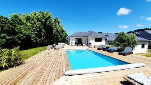 Villa des Abers vue mer, GR34, piscine chauffée gîte à louer Les Anges