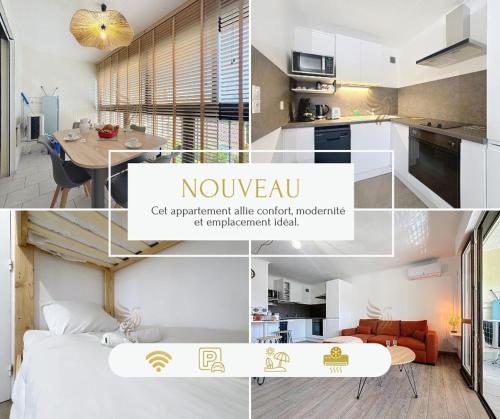 Studio 4pers-Terrace-clim-wifi-parking – khách sạn tại Trung tâm Thành phố Frejus