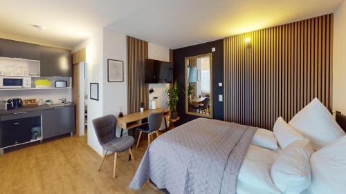 CROWN LIVING Basic Studios Dornbirn - Zentrale Studios mit WLAN, kostenloser Parkplatz, Self Check-in, ideal für Feriengäste und Geschäftsreisende in Dornbirn, Österreich