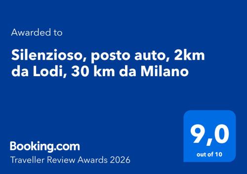 Silenzioso, posto auto, 2km da Lodi, 30 km da Milano in San Martino In Strada